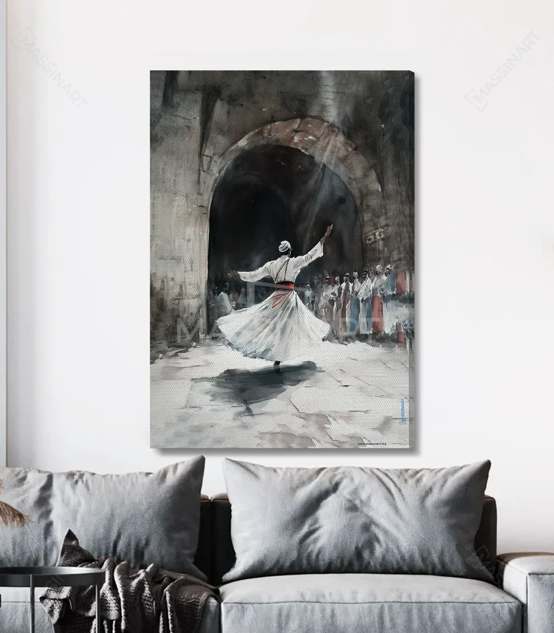 Décoration intérieur couloir, tableau spirituel architecture, Massinart