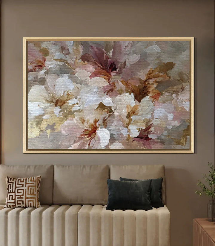 Décoration intérieur Lush Serenity floral mur salon — Massinart