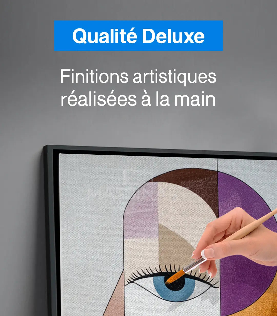 Décoration intérieur séjour - diptyque Cubic Stare composition cubiste Massinart