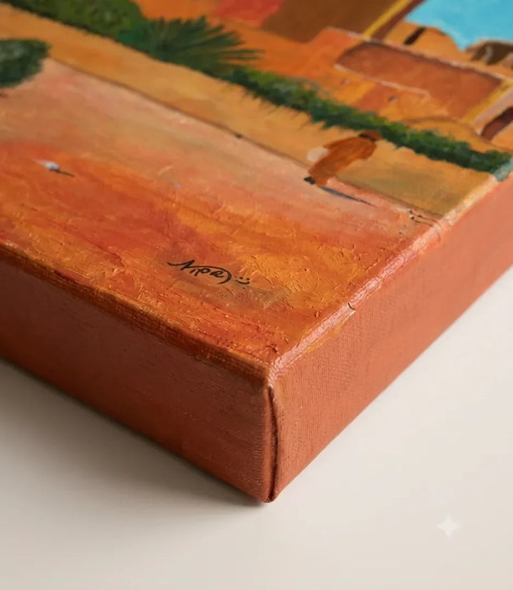 Kasbah du Sahara - signe par l'artiste "Nisrine Amroug"