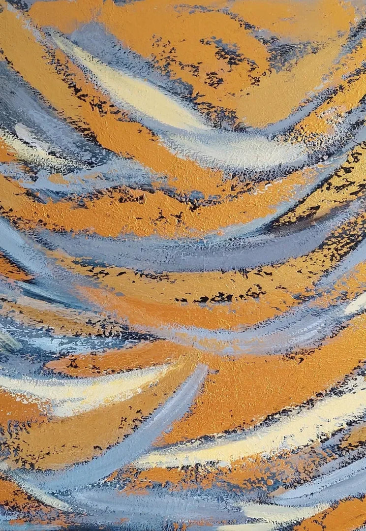 Tourbillon de Sienne et d'Acier- signé par l'artiste Jihane Ouchrif. - signe par l'artiste "Jihane Ouchrif"