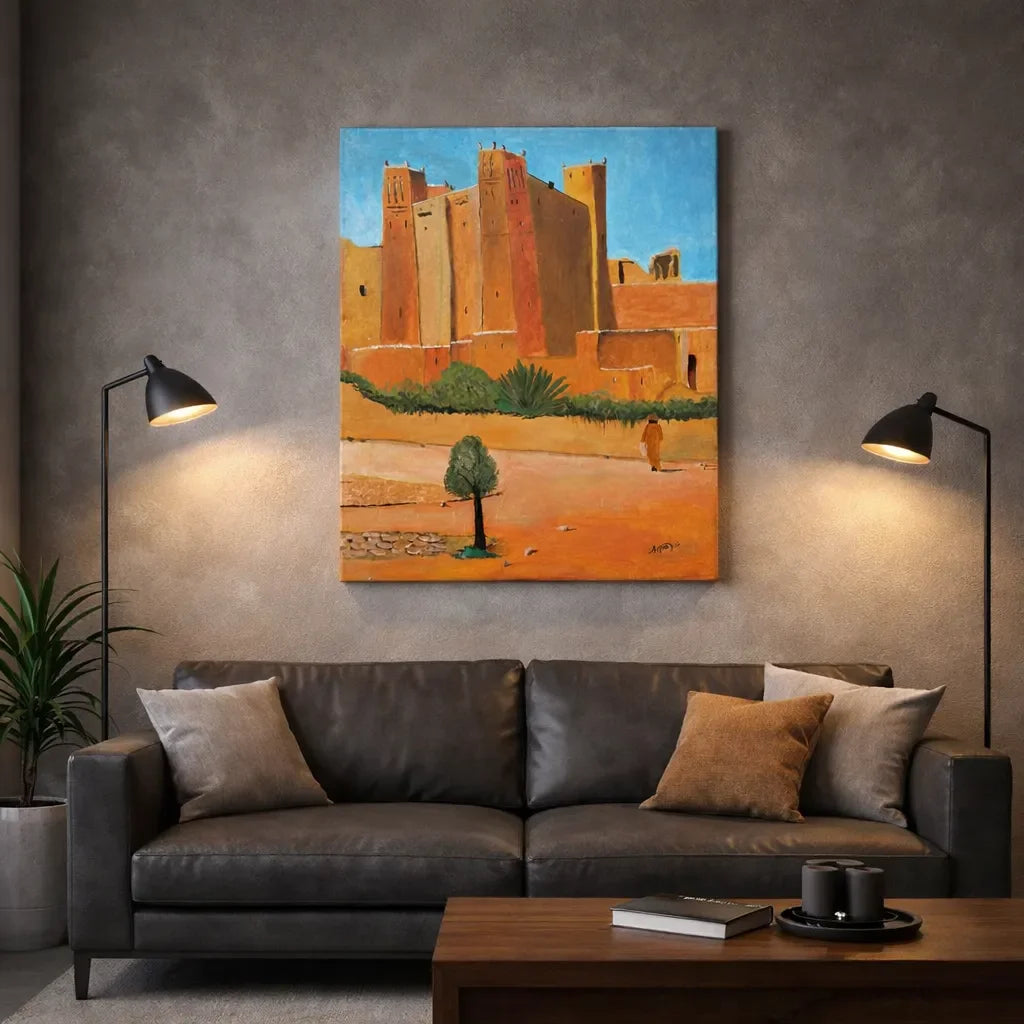 Kasbah du Sahara - signe par l'artiste "Nisrine Amroug"