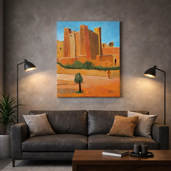 Kasbah du Sahara - signe par l'artiste "Nisrine Amroug"
