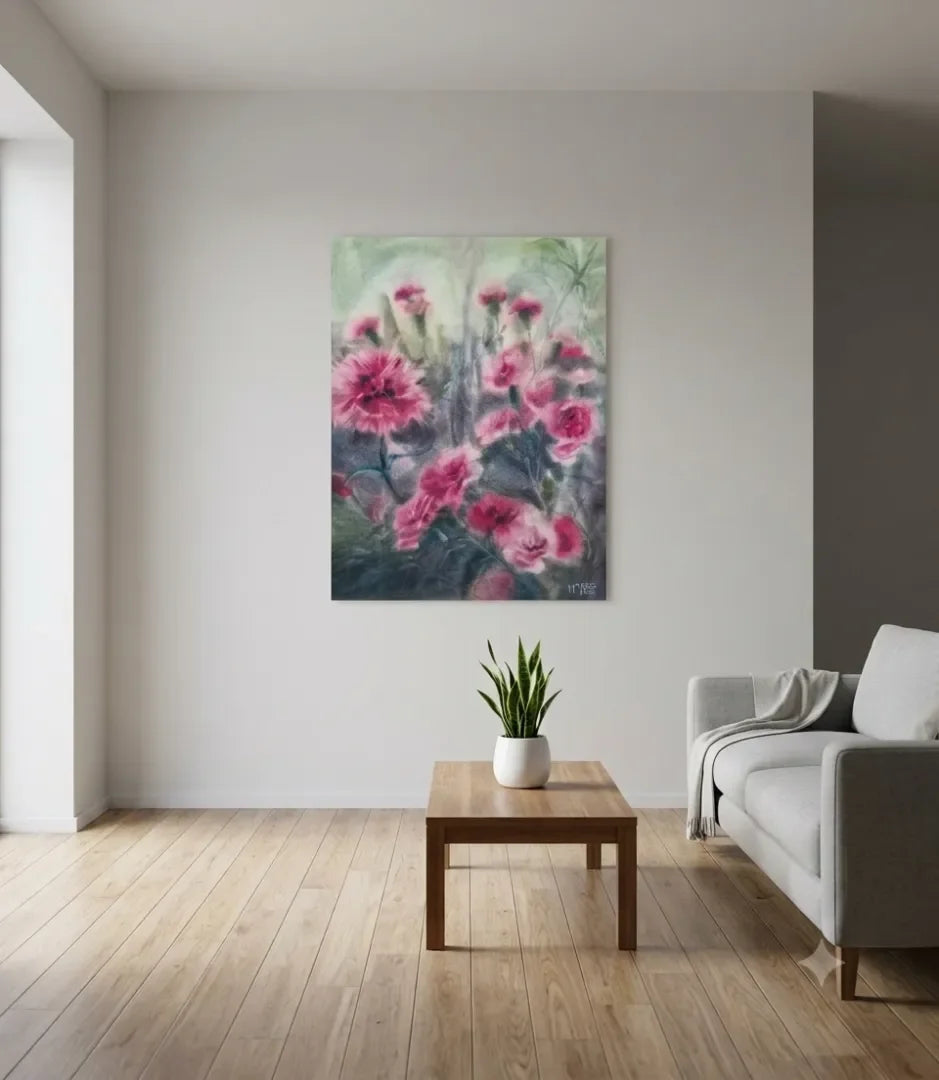 Murmure rose - signe par l'artiste "Iryna Grytsenko"