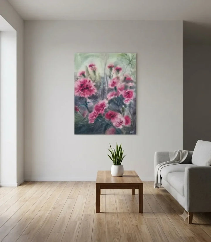 Murmure rose - signe par l'artiste "Iryna Grytsenko"