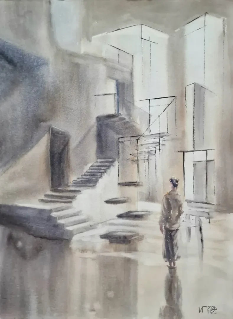 Entre les espaces - signe par l'artiste "Iryna Grytsenko"