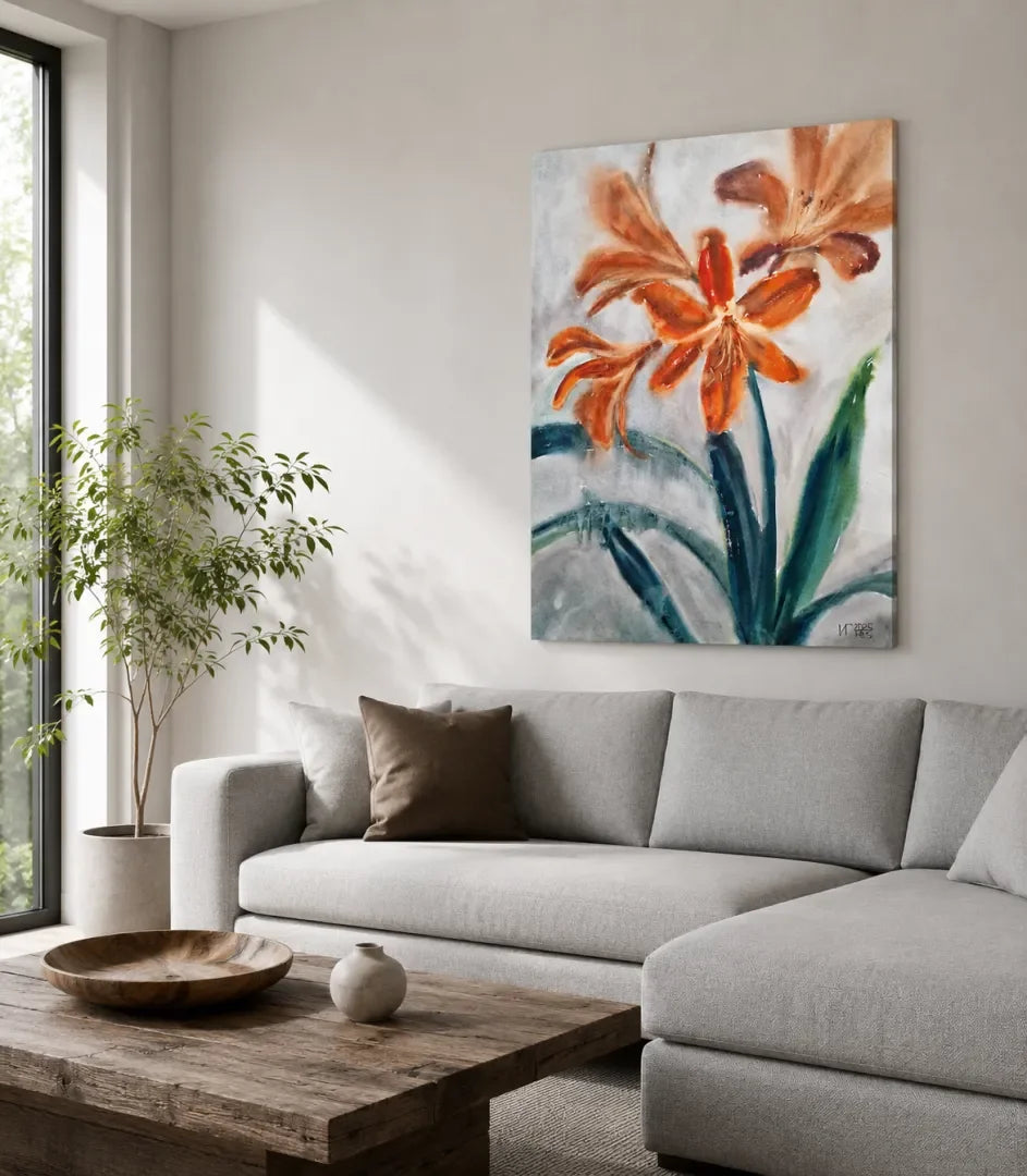 Ma clivia - signe par l'artiste "Iryna Grytsenko"
