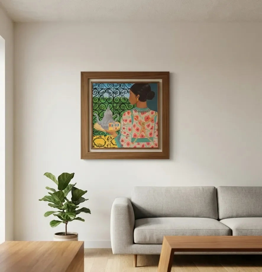 Goûter d'après-midi - signe par l'artiste "Mouna Akebli"