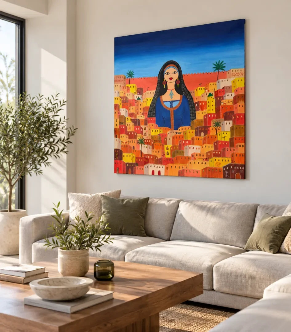 La femme des MAISONS - signe par l'artiste "Ilhame Taki"