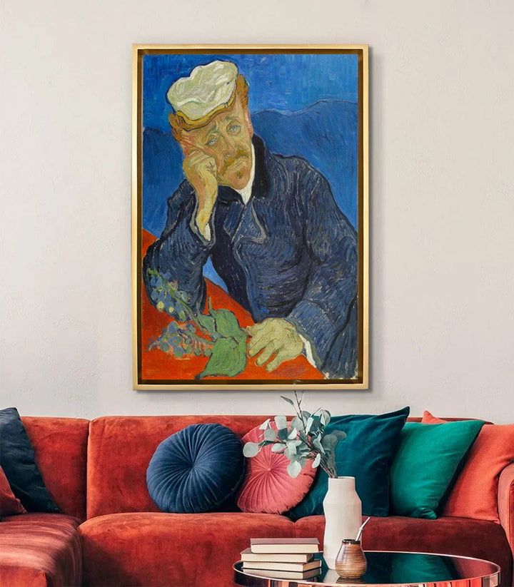 Mise en situation chambre tableau Dr Paul Gachet vertical Massinart