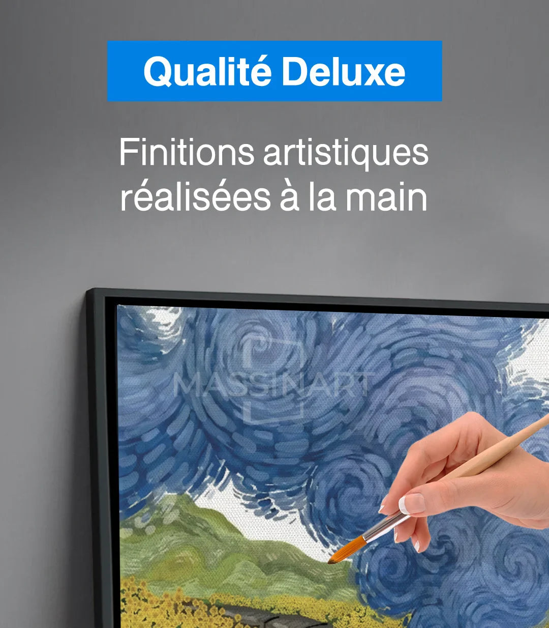 Mise en situation couloir, art mural train voyage Massinart