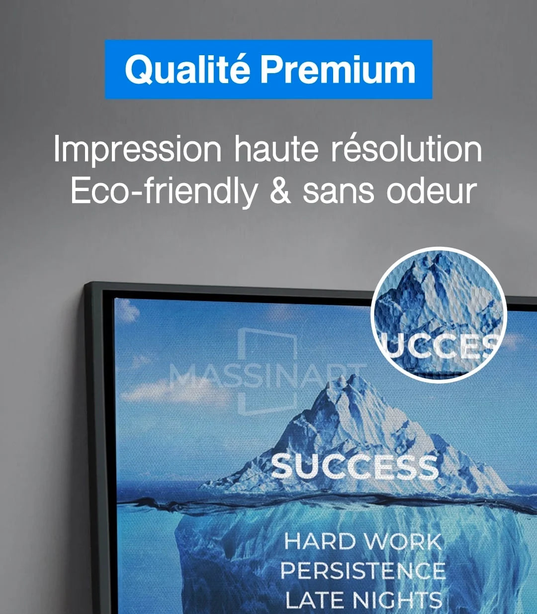 Mise en situation espace travail — Tableau iceberg motivation Massinart en contexte