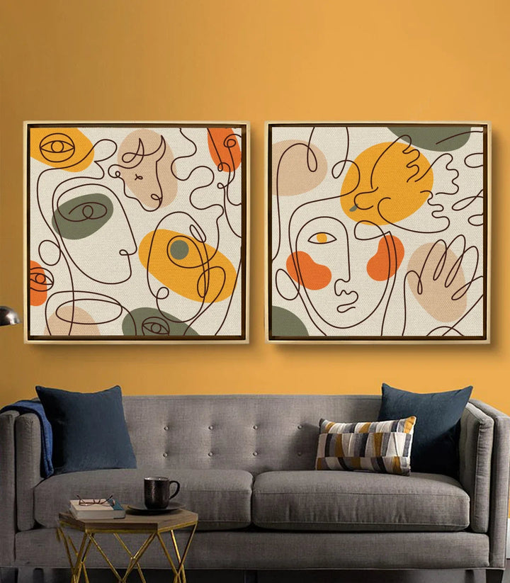 Mise en situation Harmony diptyque décoration salon moderne Massinart