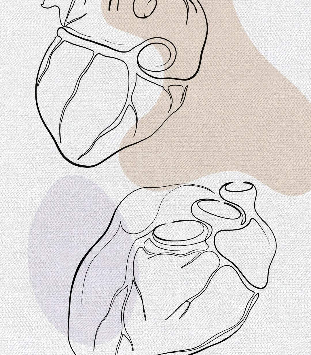 Mise en situation salon moderne triptyque Heart Anatomy décoration intérieur — Massinart