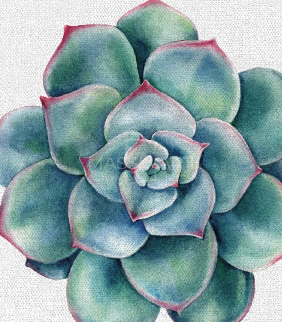 Mise en situation séjour - Triptyque Cactus tableau nature Massinart