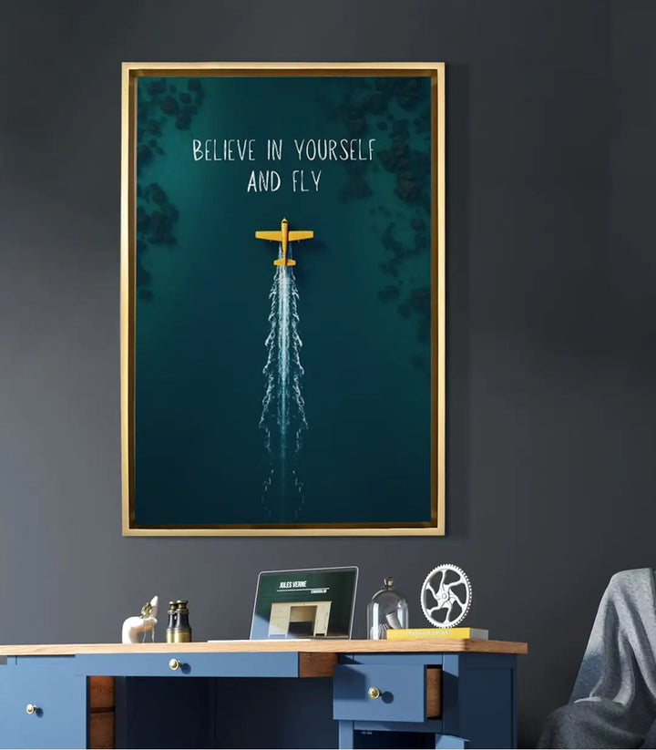 Mise en situation tableau motivation avion bureau design Massinart