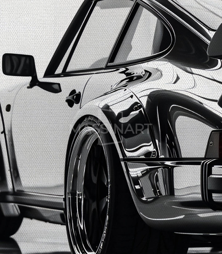 Mise en situation triptyque Porsche salon gris Massinart