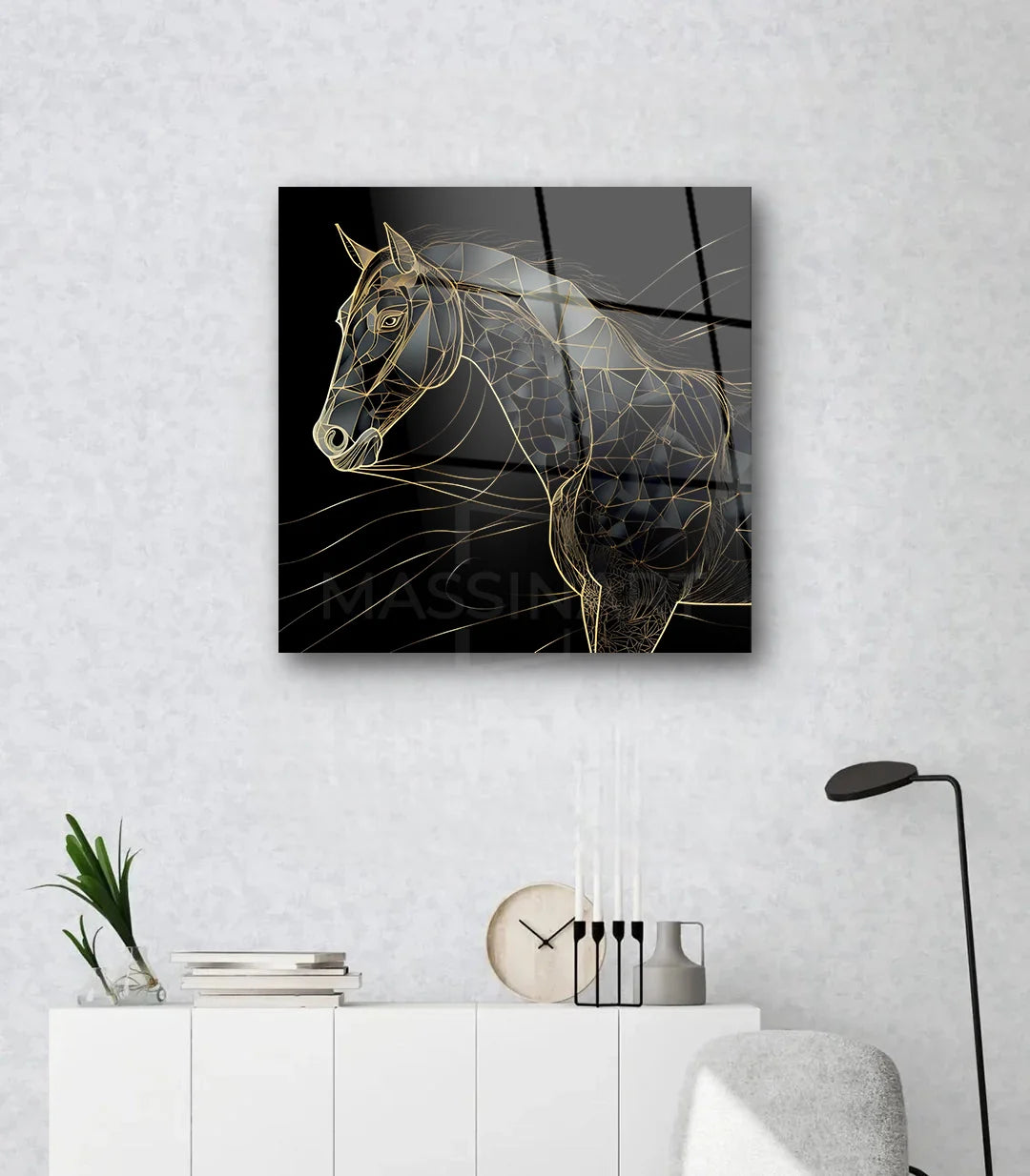 Golden horse - Plexiglass
