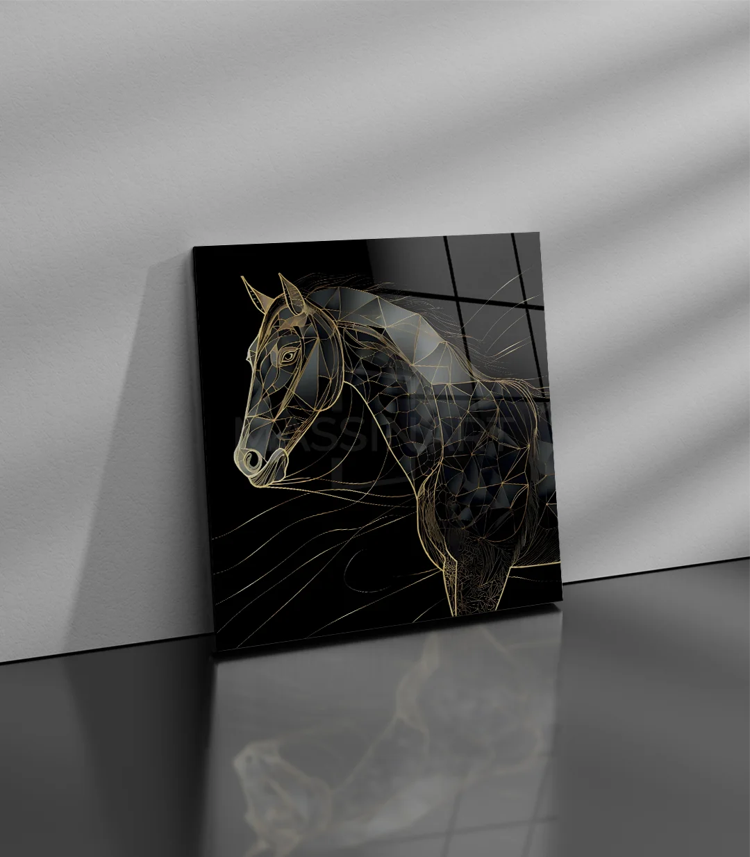 Golden horse - Plexiglass