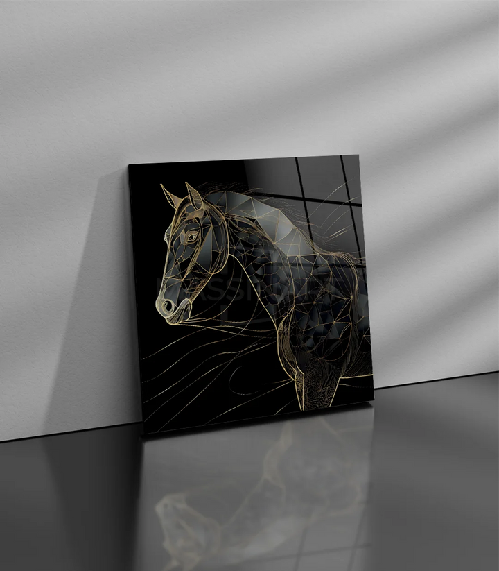 Golden horse - Plexiglass – Massinart