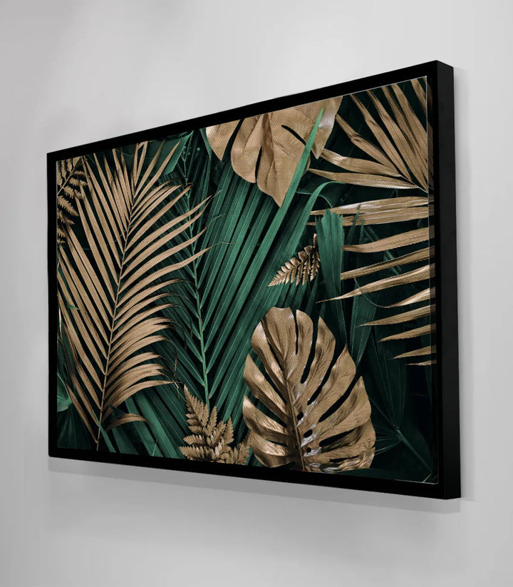 Salle à manger zen — Tableau jungle exotique créant ambiance végétal raffinée, Massinart
