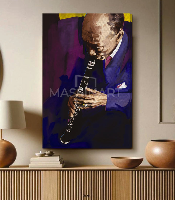 Décoration intérieur bureau portrait jazz Velvet Jazz Massinart