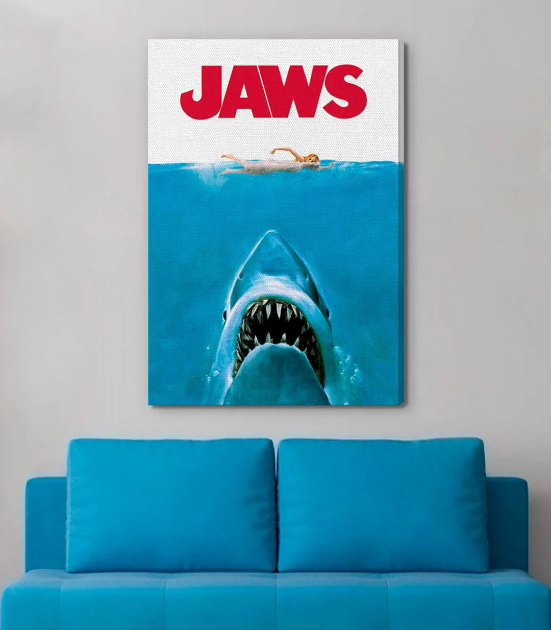 Tableau affiche cinema Jaws decoration murale Massinart