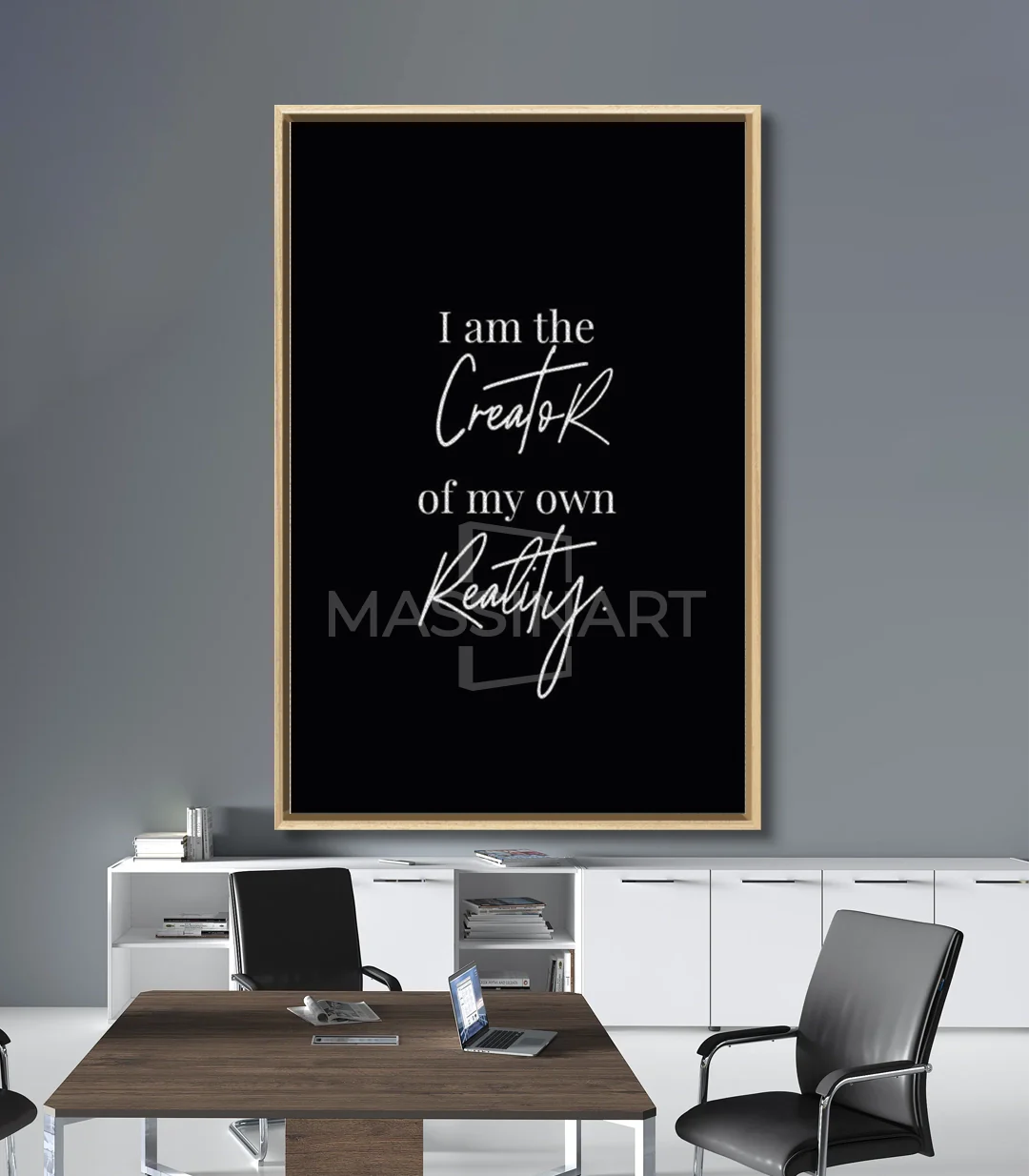 Tableau affirmation positive décoration intérieur bureau Massinart
