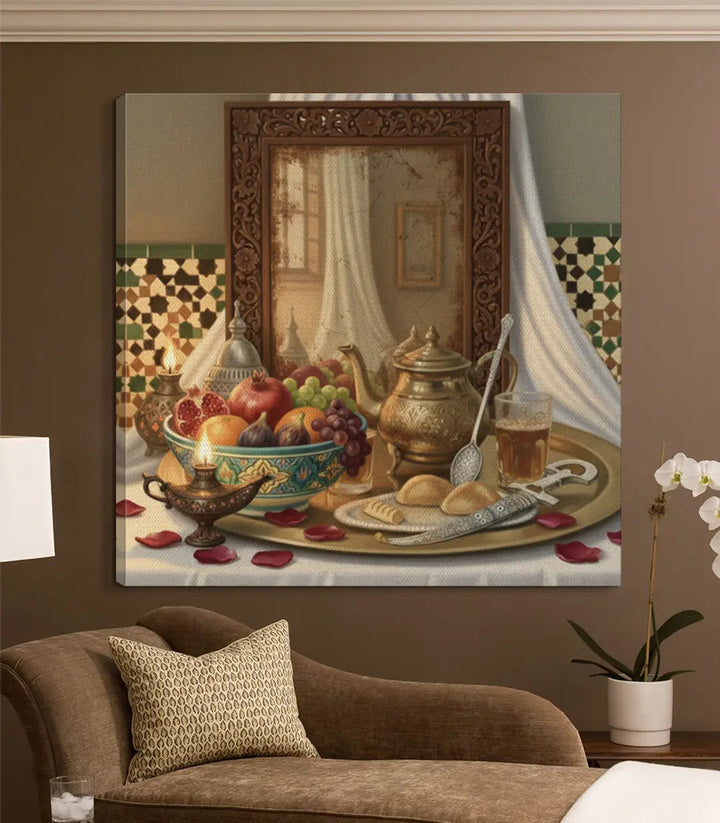 Tableau art mural intérieur luxe Moroccan Feast — Massinart
