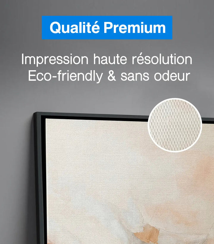 Tableau Beige Pulse emballage livraison prêt à accrocher — Massinart