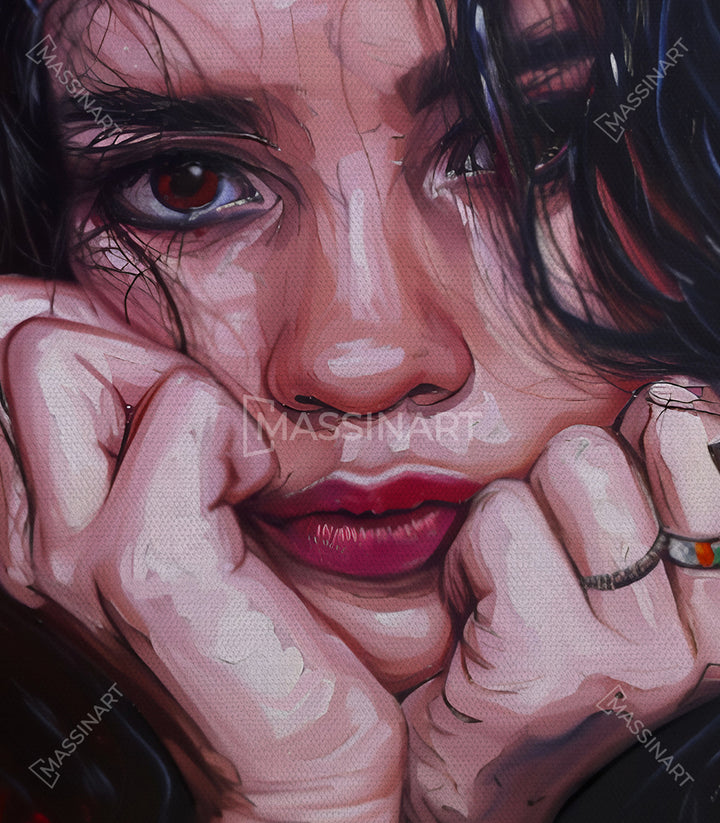 Tableau Berber Girl Massinart — emballage livraison prêt à accrocher