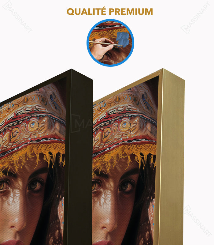 Tableau Azul photo-art portrait féminin ethnographique Maroc Massinart