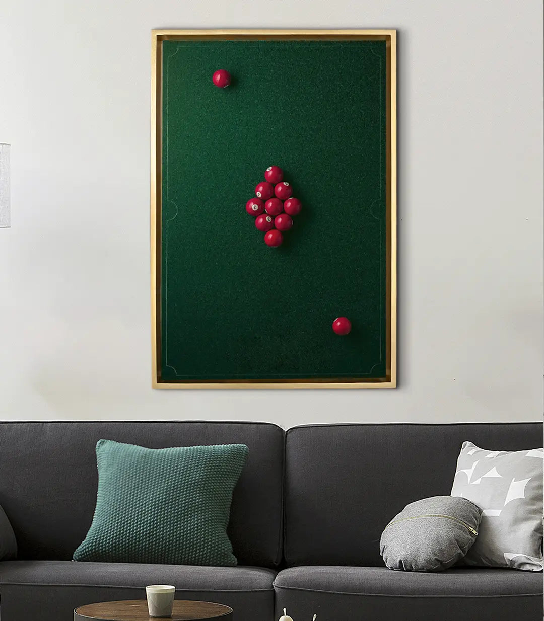 Tableau Billiard Bluff en mise en situation salon moderne — Massinart