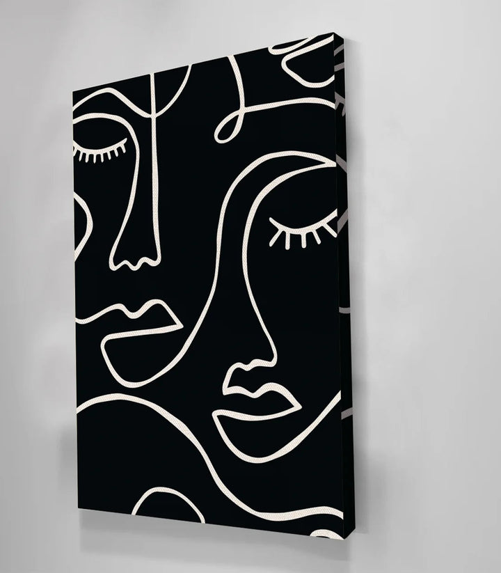 Tableau Black Elegance mise en situation salon moderne Massinart