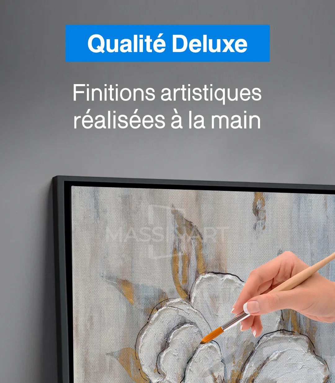 Tableau Blossom fleur poudré salon moderne Massinart