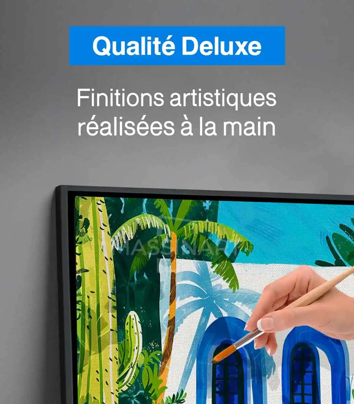 Tableau Blue Haven décor bureau exotique et apaisant, Massinart