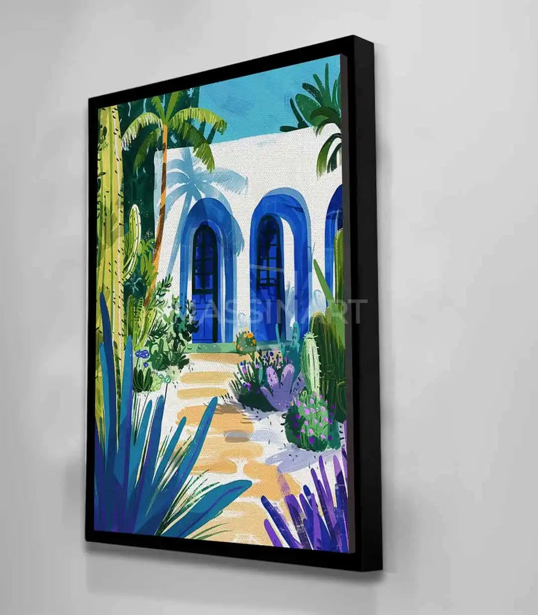 Tableau Blue Haven style salon marocain moderne et lumineux, Massinart