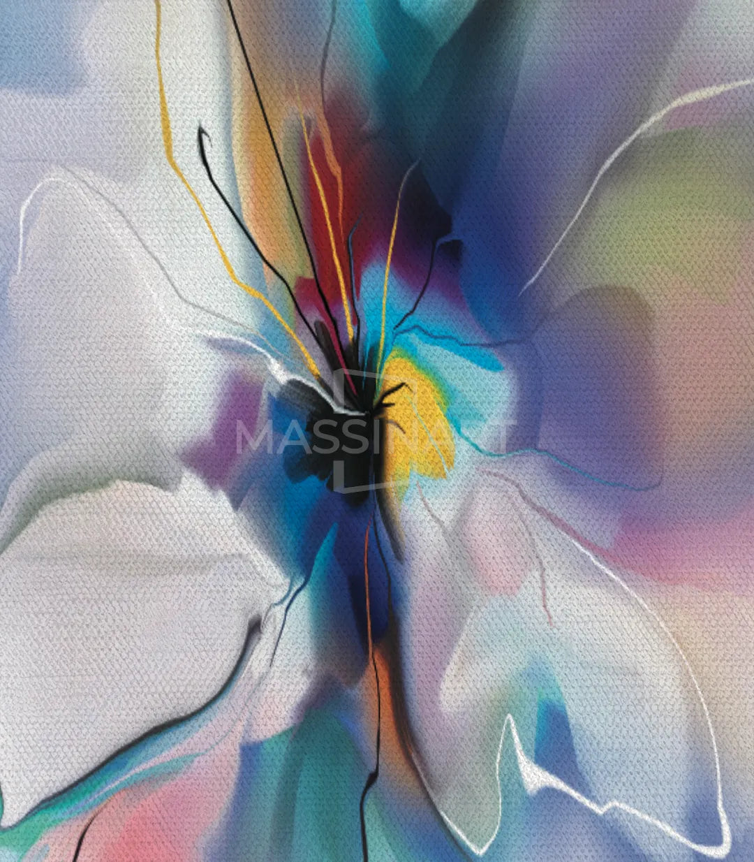 Tableau Blue Violet Flower Massinart