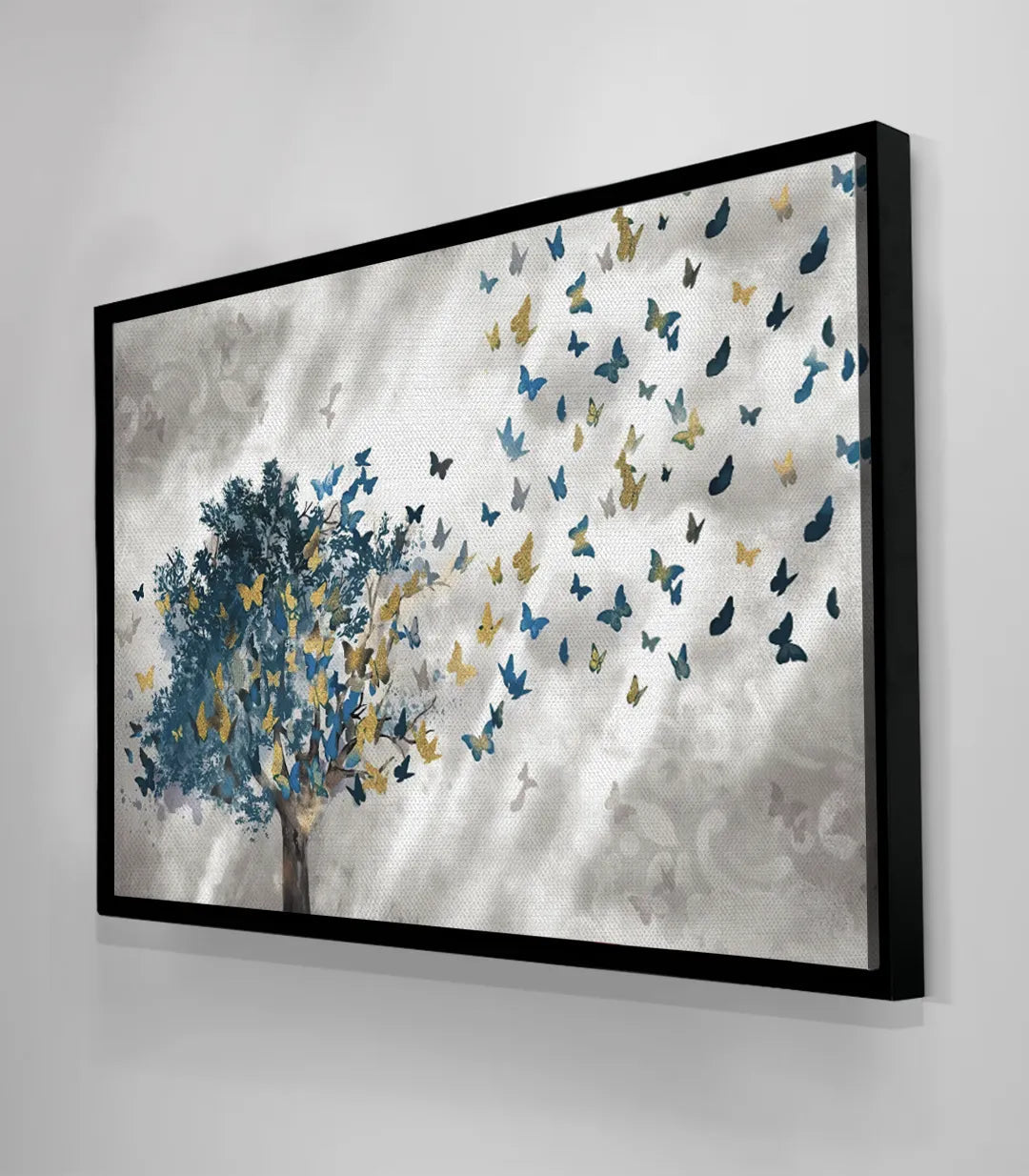 Tableau Butterfly Effect cadre noir horizontal Massinart