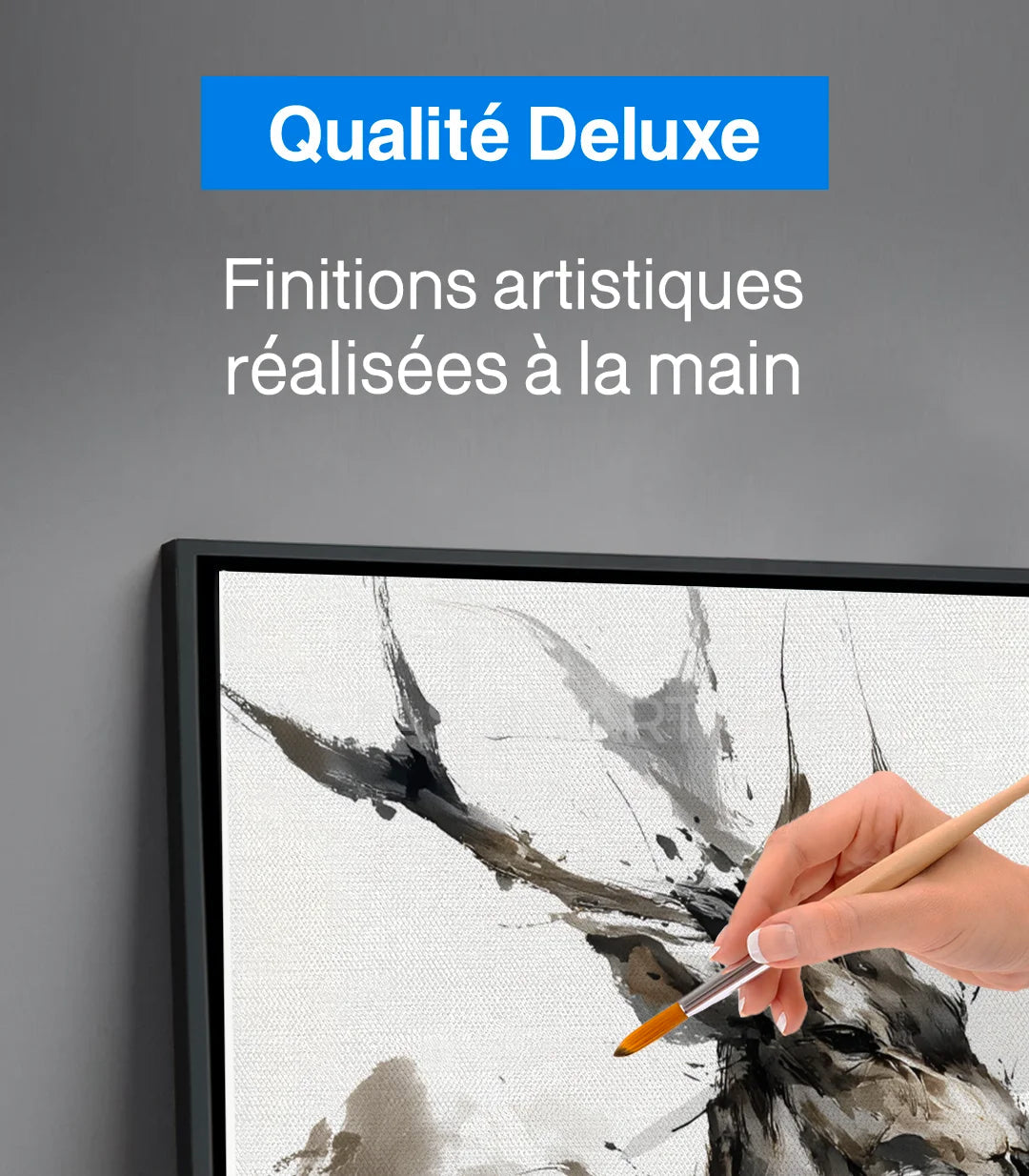 Tableau cerf mystique décoration murale animal aquarelle — Massinart