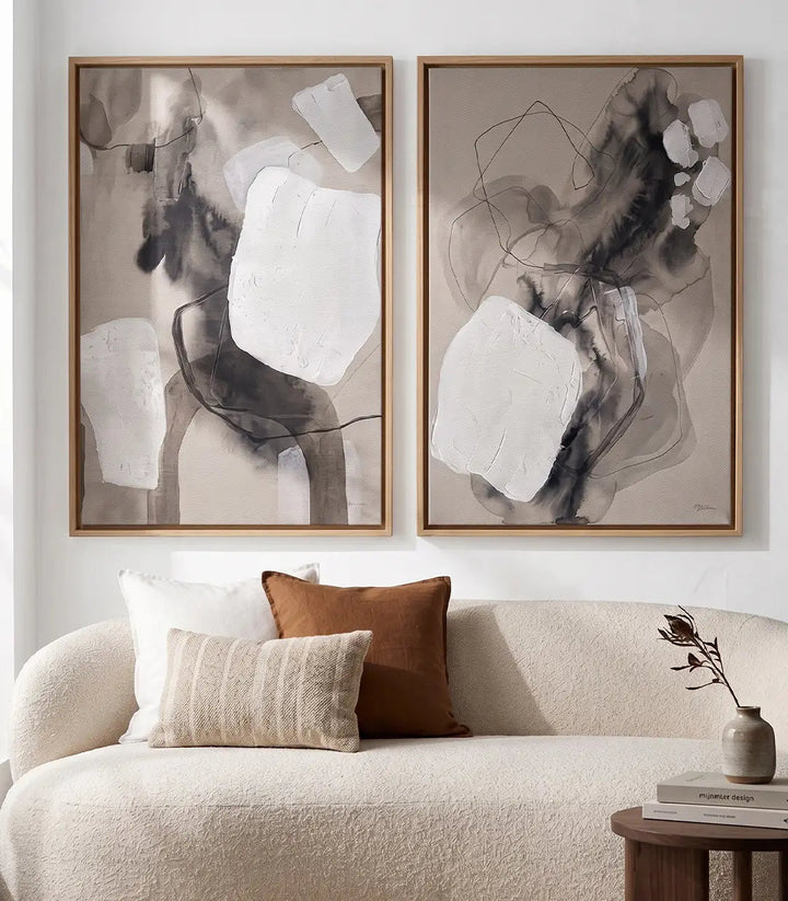 Tableau Charcoal Mist hotel et airbnb, contemporain — Massinart