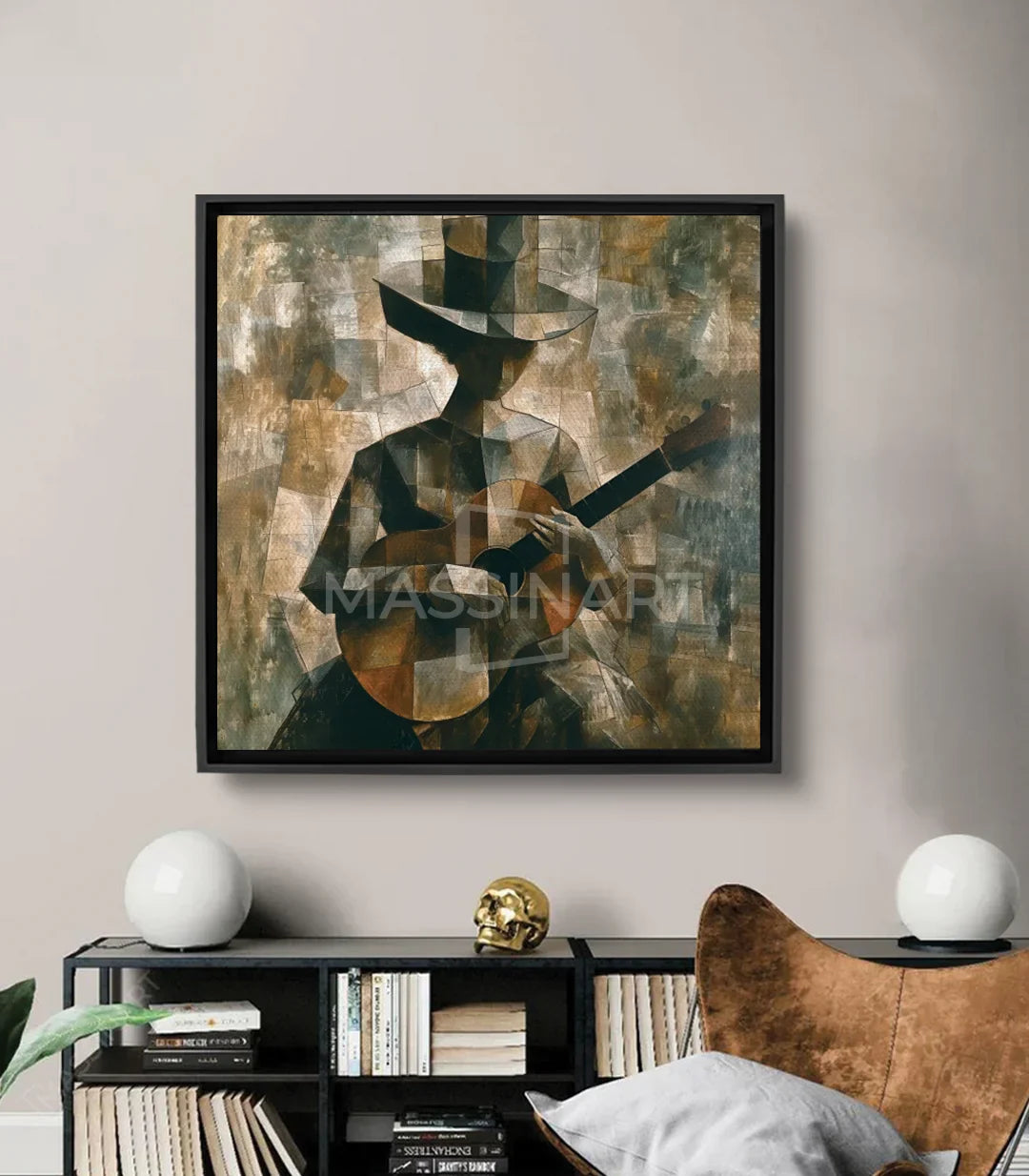 Tableau Chords musicien cubiste guitare abstrait Massinart