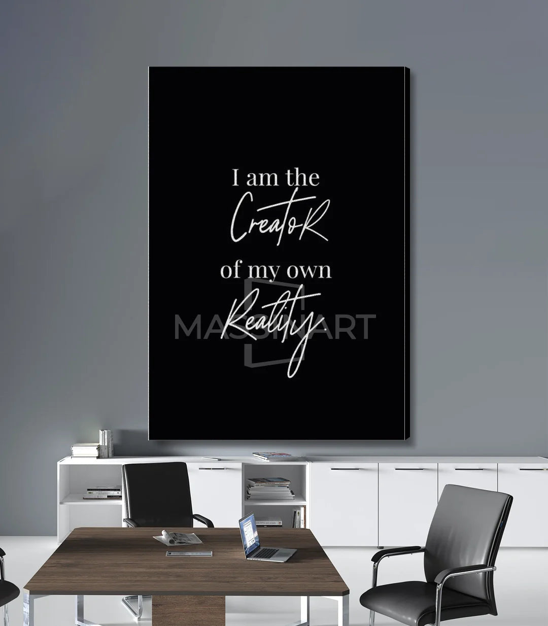 Tableau citation inspirante typographie élégante Massinart