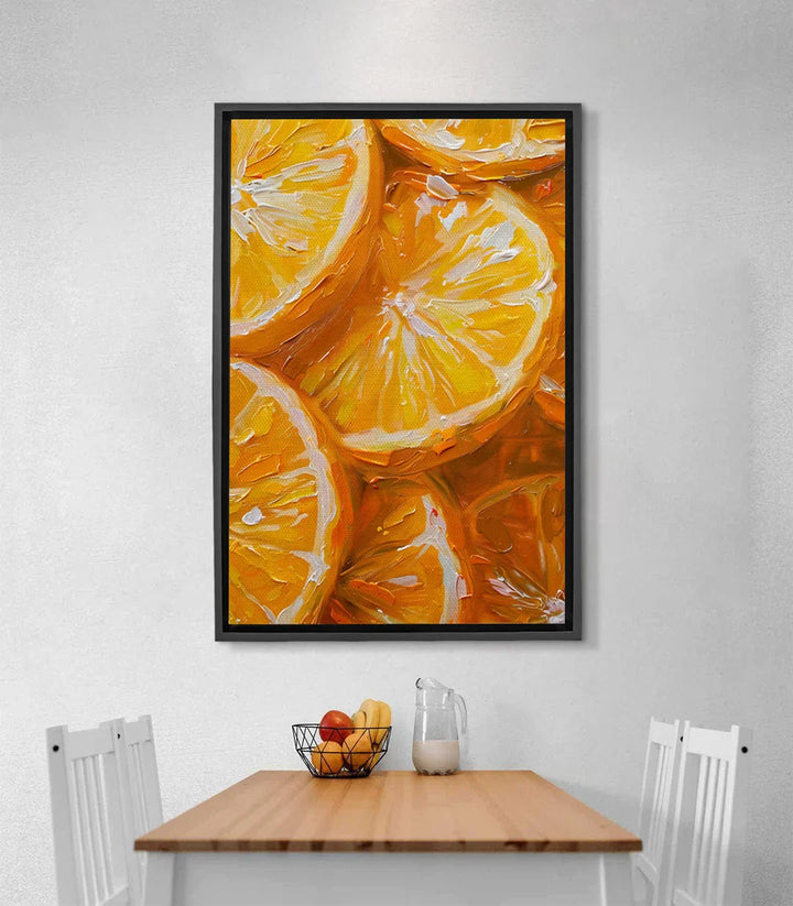 Tableau Citrus Flow agrumes oranges jaunes expressionniste Massinart