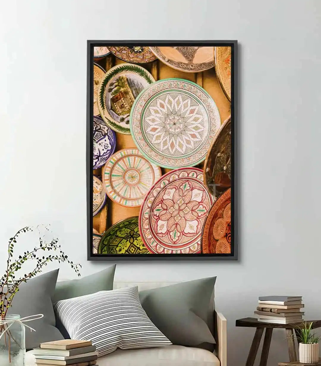 Tableau Clay Legacy photo-art assiettes marocaines zellige Massinart