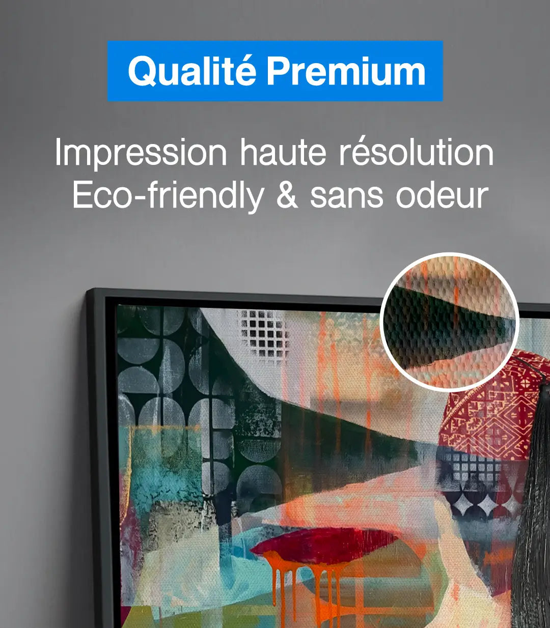 Tableau Collage Marocain mise en situation couloir — Massinart