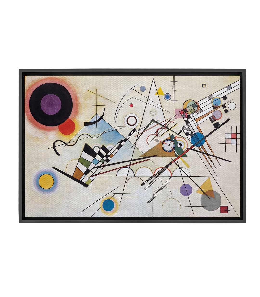 Tableau Composition VIII abstrait géométrique coloré avec cercles et lignes — Massinart