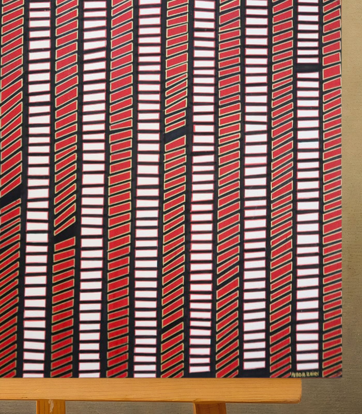 Éclats chromatiques : Rouge - signé par l'artiste Nada ZR.