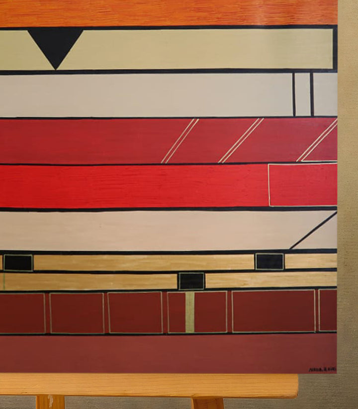 Fusion Orangée - signé par l'artiste Nada ZR. – Massinart