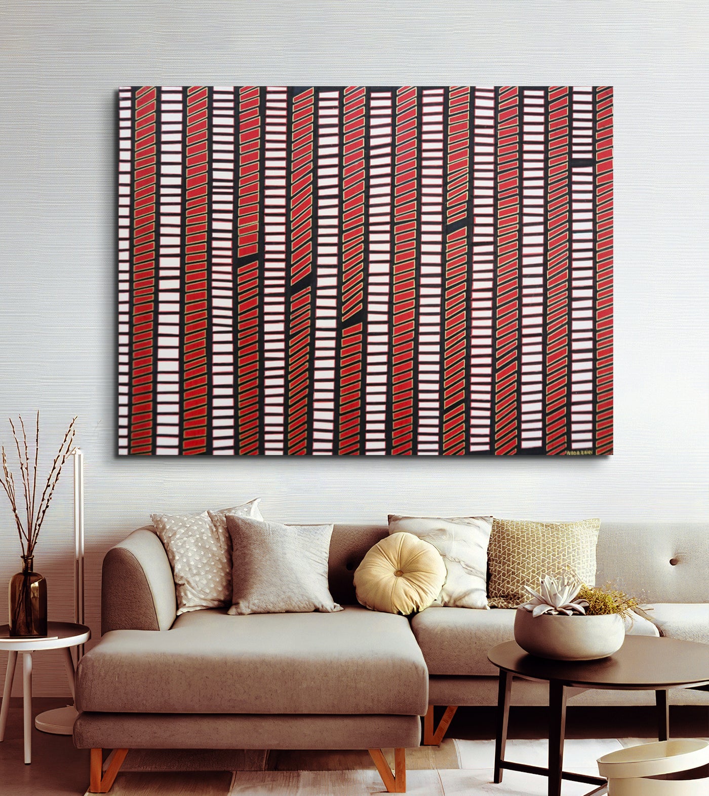 Éclats chromatiques : Rouge - signé par l'artiste Nada ZR.